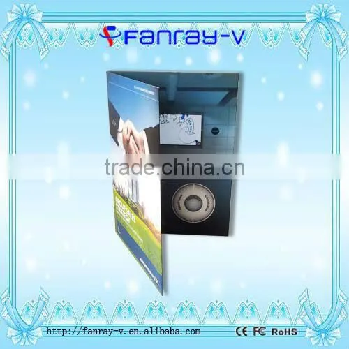 7 inch LCD video brochure card in print, video cards, video greeting cards in printed