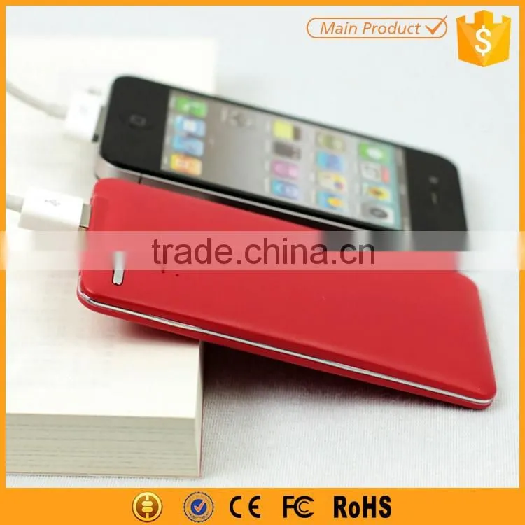 Handy flat plastic power bank 5000mah