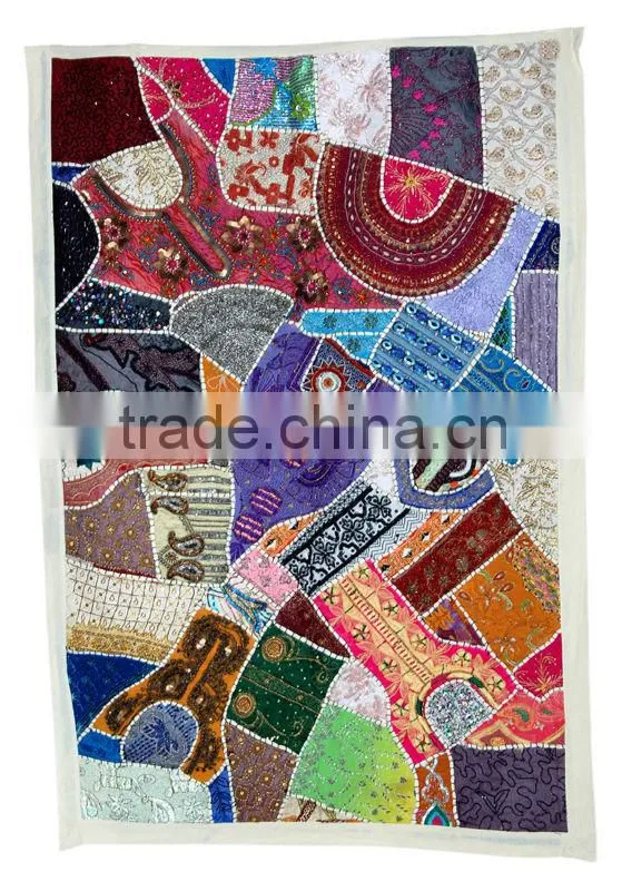 Indian Hand Embroidered Cotton Tapestries Wall Hanging tapestry / wall hanging