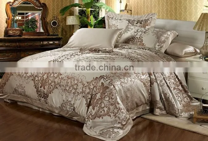 100% silk luxury jacquard bedding set