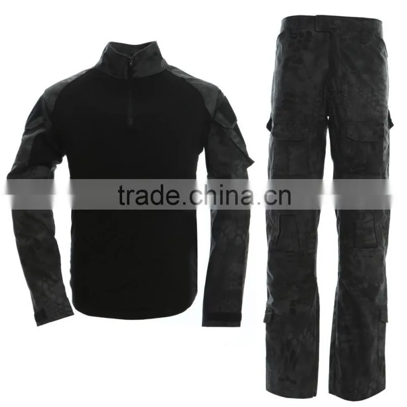 Black Camouflage Outdoor Combat Shirt