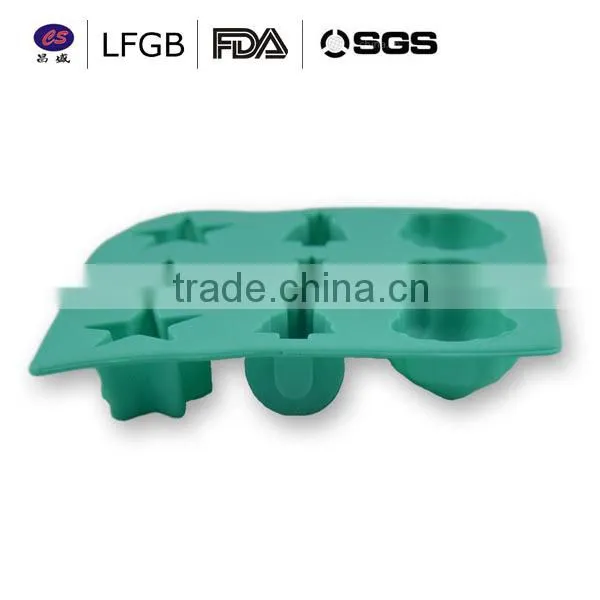 2014 high quality fashionable christmas silicone cake molds for kitchenwave