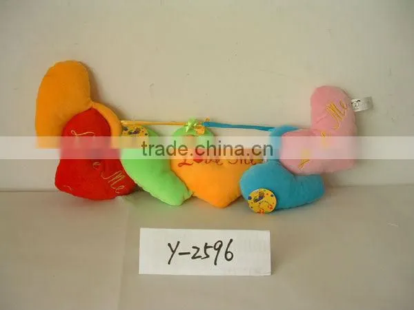 beautiful customized soft plush stuffed spotty dog animal toy with embroidered bone pillow&silk bowtie for valentine day