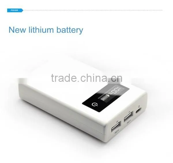 Portable Power bank supply 8000mAh LCD digital display power dual USB port