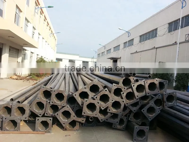 black steel octagonal pole
