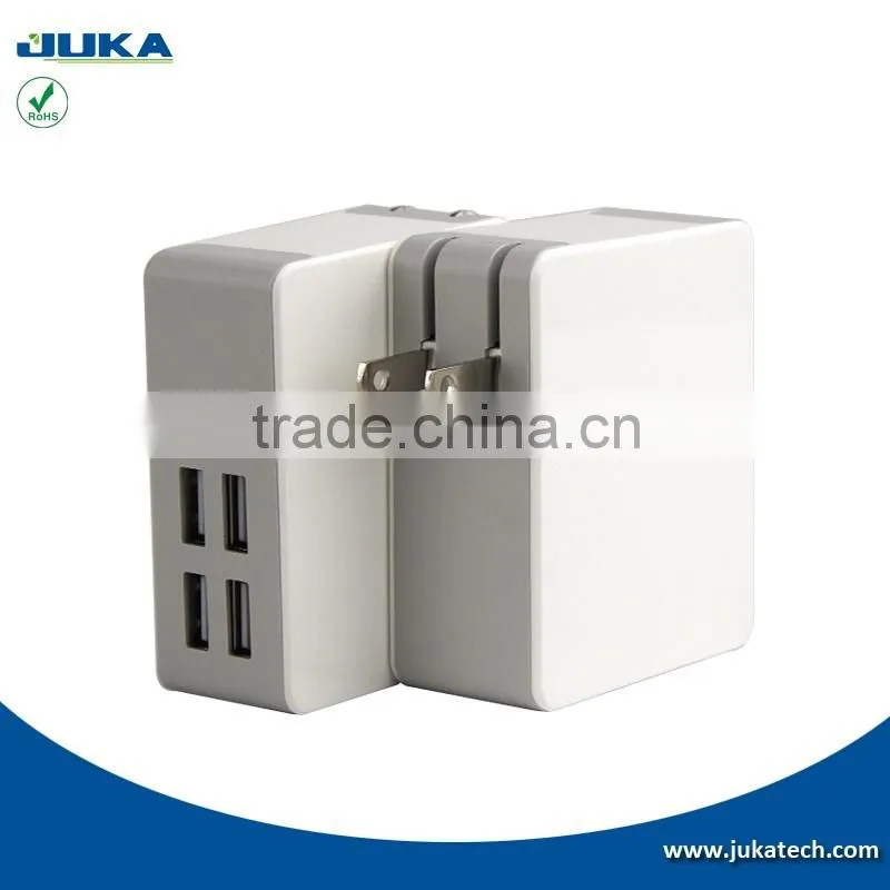 Universal cell phone tralve portavle 25W 4 port micro usb wall charger
