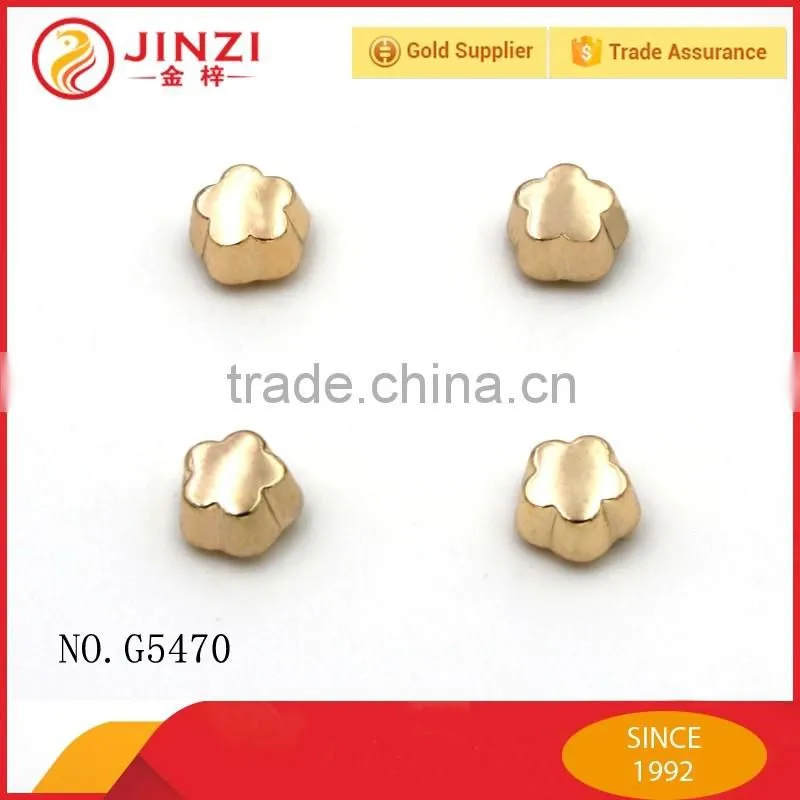 High quality clothing accessories flower shaped custom metal button fastener