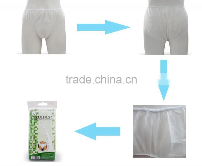 Men Boxer Brief Nonwoven Underwear High Quality Disposable Underwear For Travel