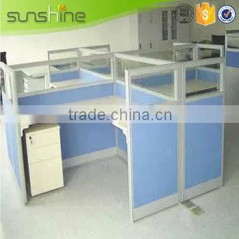 Guangzhou Sunshine New Design WP07 4 Person Workstation Saving Space Office Furniture China Manufacturer