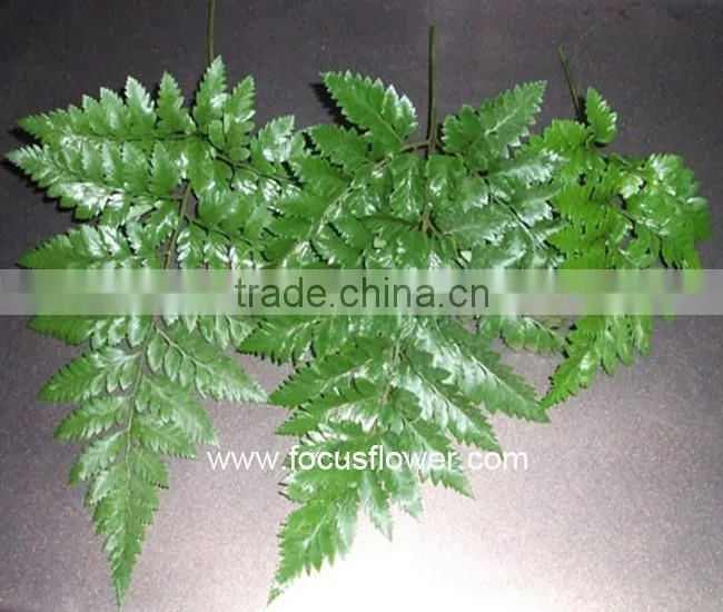 Home Decor Fresh Leather Leaves Fern For Wedding Leather Process Plant Fern