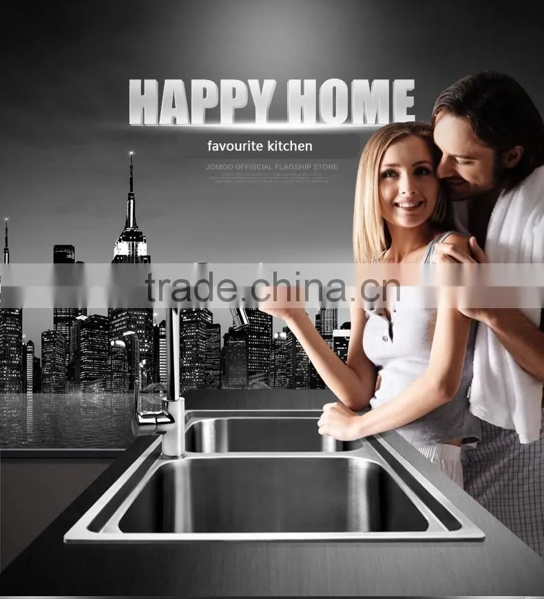 JOMOO Best Stainless Steel Double Bowl Kitchen Sink with cutting board hot sales kitchen sink