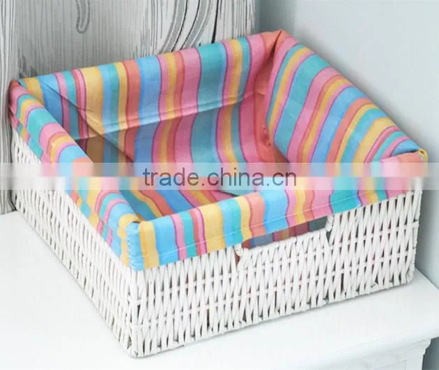 Beautiful cheap and useful PVC woven storage baskets with different colors