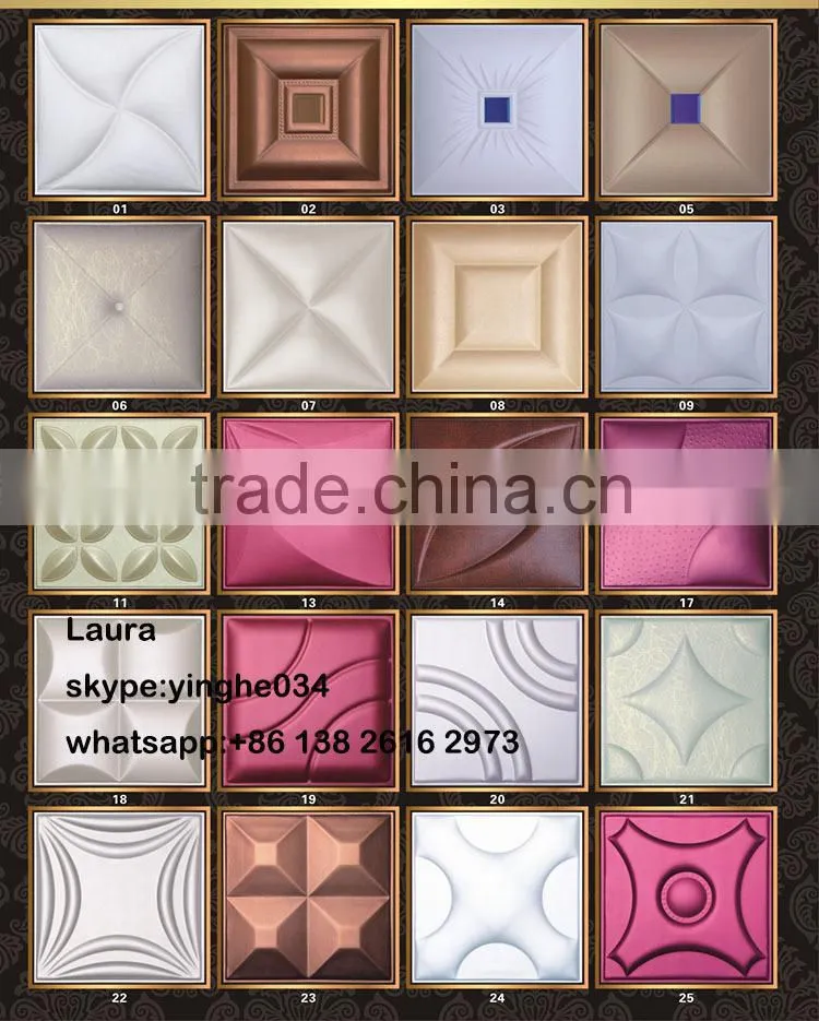 Leather wall panel Interior decoration pvc wall panel making machine New HOT products bring you new profit leather embossing