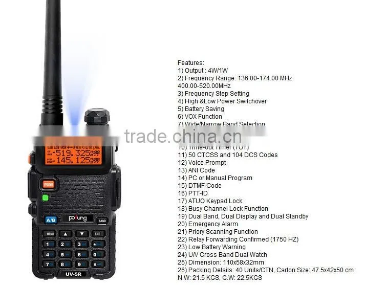 dual band baofeng uv-5r yaesu radio transceivers