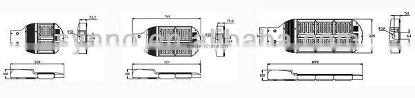 56w/112w/168w high lumens AC85v-265v led street light