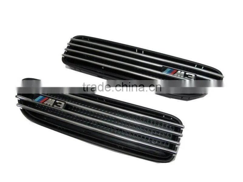 For BMW 5 Series E60 E61 M5 Side Fender ABS Matte Black Side Grills Side Vent