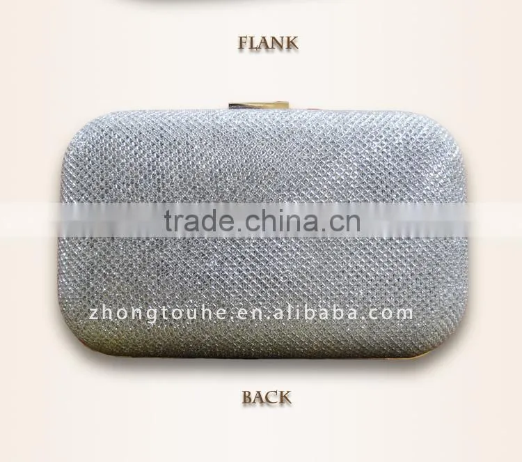 ladies high quality metal skeleton design cosmetic bag