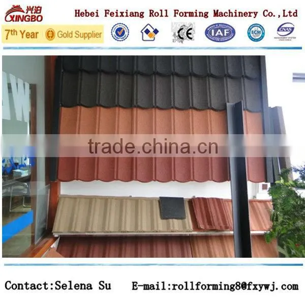 colorful stone coated roofing making production line