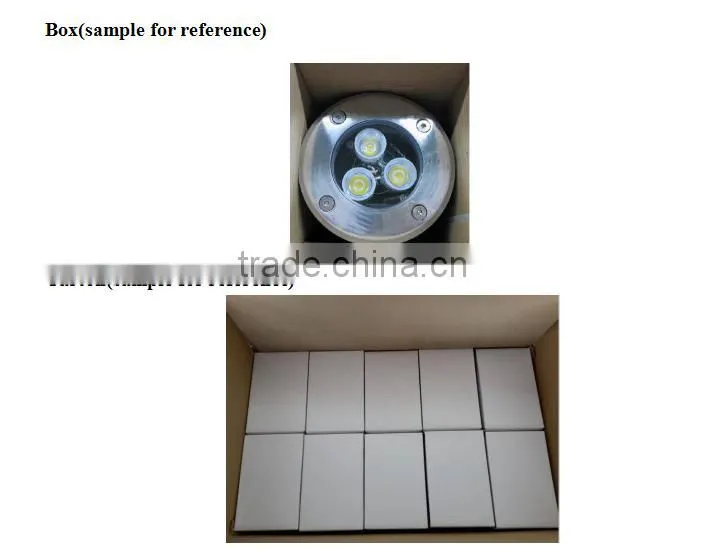 85-265V or 12V AC/DC 3W IP68 structural waterproof stainless steel square led underground light