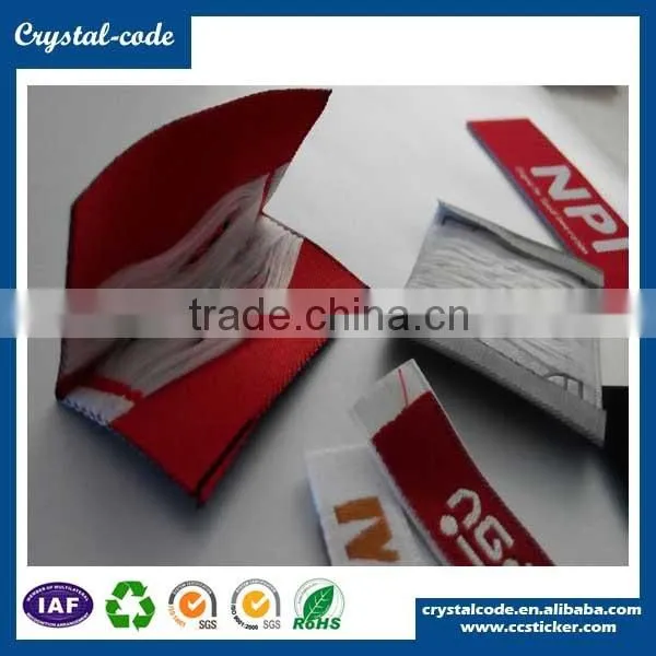 Hot selling main neck clothing size double-sided adhesive woven sticker