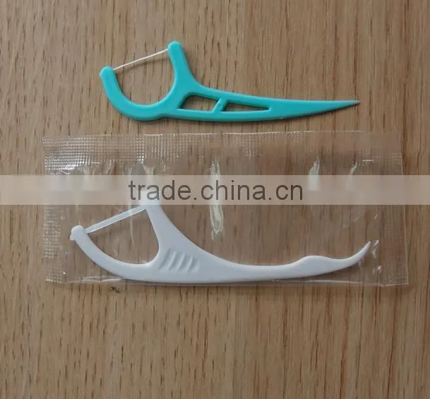 New design individual wrapper plastic dental floss picks