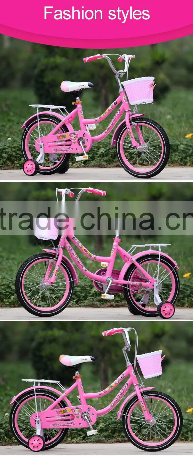 14-Inch Bicycle Children Learn Bicycle Child Princess Baby Bike Steel Bike For Ages 3-6 Years Old Beige toys Children