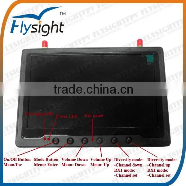 D530 5.8GHz 7 inch LCD FPV Monitor with HDMI Input for RC Airplane Accessories