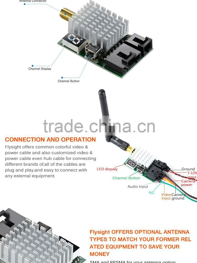 Easy to carry TX5804 400mW FPV sender
