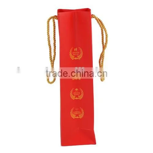 High quality custom wine packaging bags, coated paper gift bag