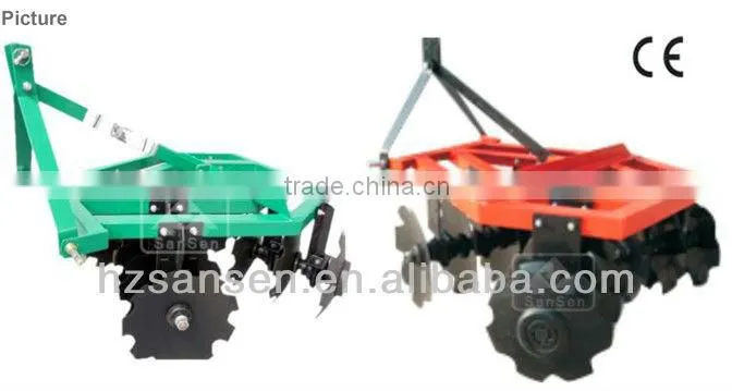 Tractor Mounted 3point Disc Harrow; 3-point Disk harrow with CE