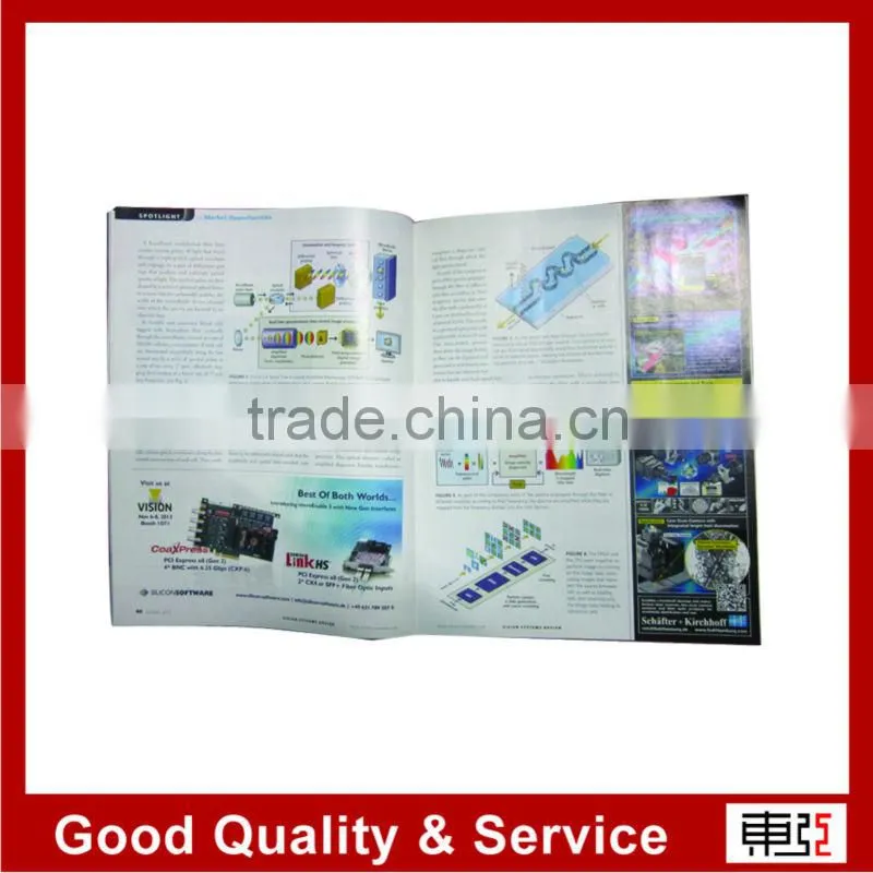 Varnished Saddle Stitched Art Paper Magazine Printing Service