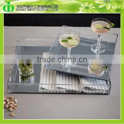 DDY-0114 Trade Assurance Mirror Glass Serving Tray