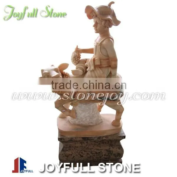 Boy and Girl Marble Garden Statue Carving