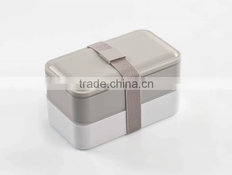 business style plastic lunch box bento with cutlery