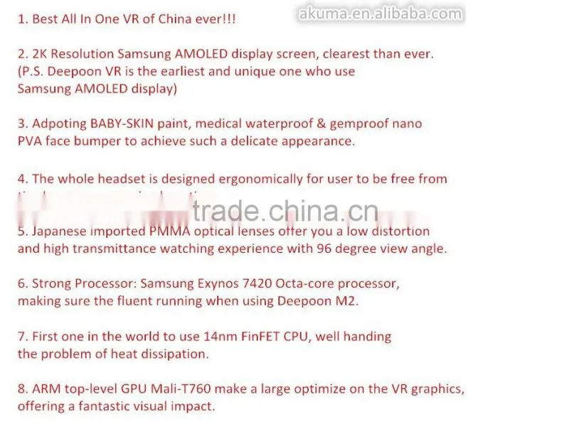 Factory price New trending Deepoon M2 all in one with HD 2560 x 1440 Resolution can watching IMAX movies 3D headset vr box
