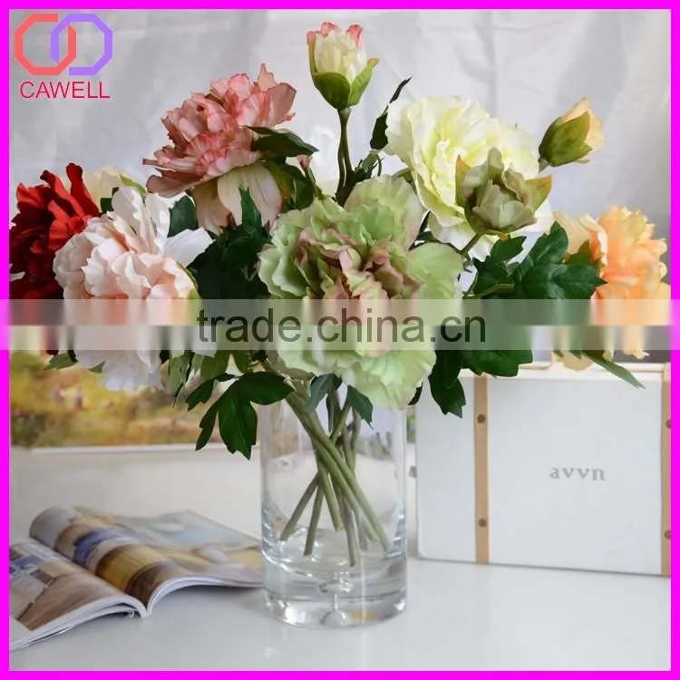wholesale real touch 2 heads artificial silk peony flower