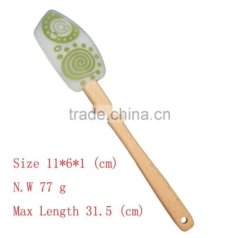 Perfect Kitchen Bakeware Kit Colorful Silicone Rubber Spatula 3 Pcs Set