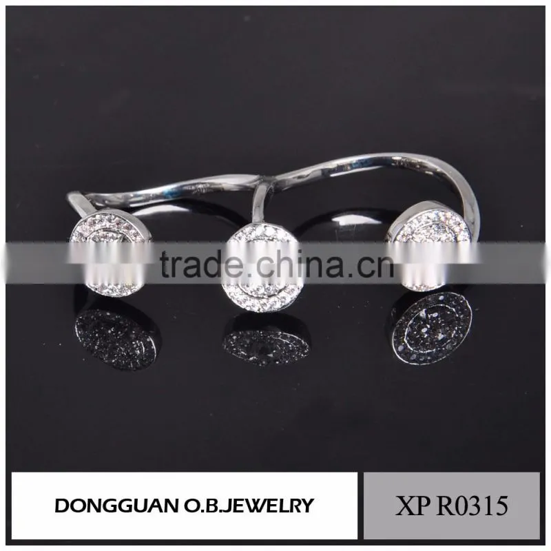 Popular 925 Sterling Silver ring Wedding adjustable Ring plated white gold