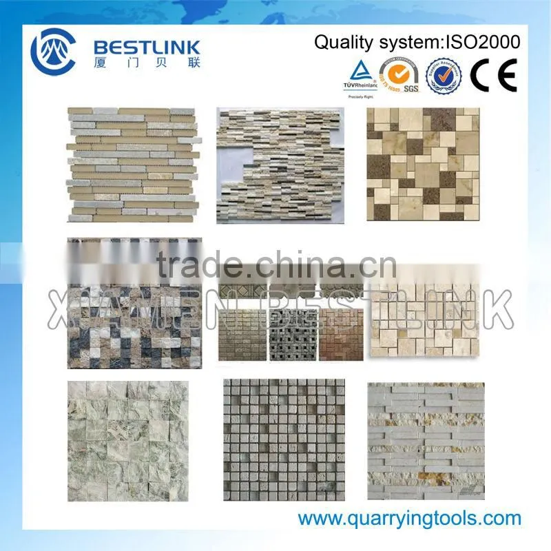 Portable mosaic rock slicing machine