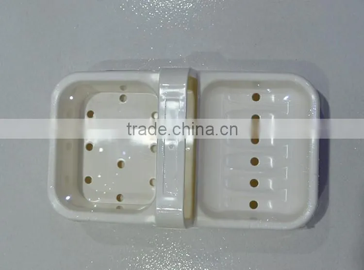 Soap dishes for bathroom, stainless steel 2 plates soap dish