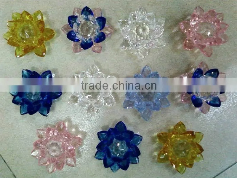 pretty popular sale crystal flower, crystal lotus flower, crystal decoration