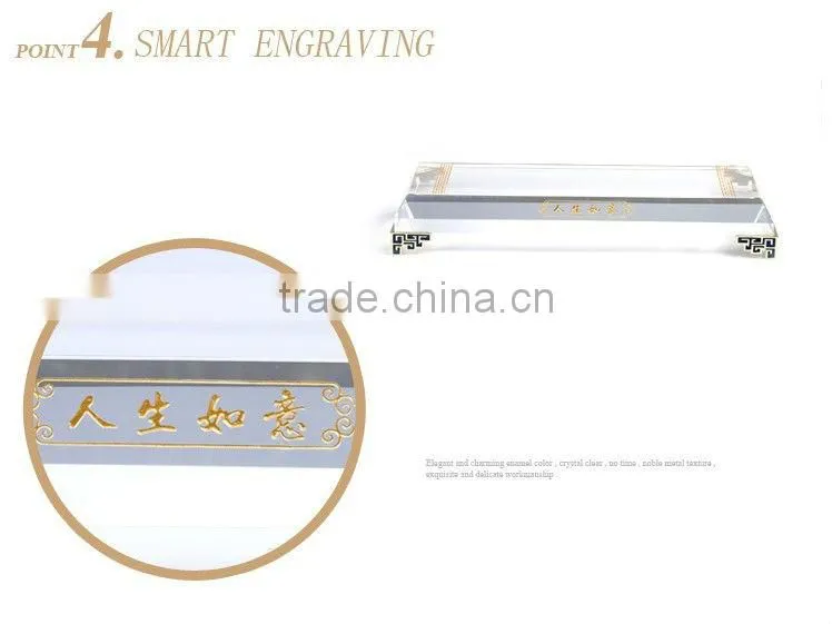 RORO Chinese Traditional Wishful Life Ruyi ginseng enamel crystal decorative article for home decoration