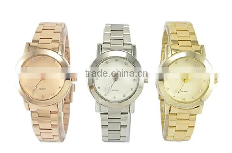 New developed models classical quartz women watches silver and gold color design wrist watch women