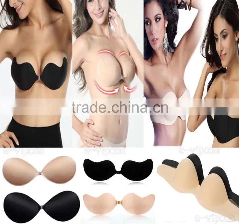 Sexy Adhesive Silicone Stick On Push Up Gel Strapless Invisible Bra Backless