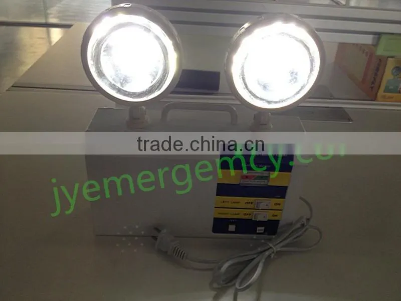 2X3W RECHARGABLE LED HIGH BRIGHTNESS EMERGENCY TWIN-SPOT LIGHT JY-1038-SMD