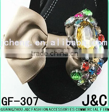 2015 the most fashionable rhinestone stone shoe bow
