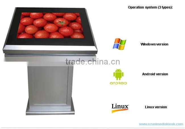 Smart showroom lobby horizontal wifi 42 inch HD LCD touch screen information kiosk