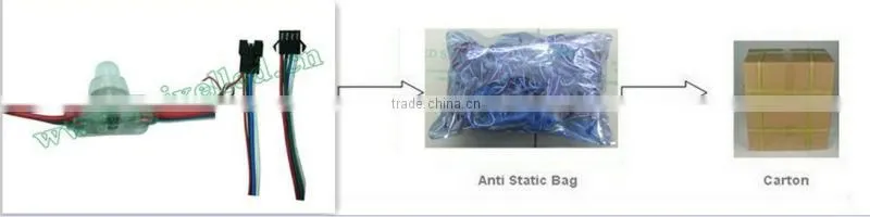 12mm Square LED Pixel String RGB 5V 0.3W High Lumen Low Power Consumption