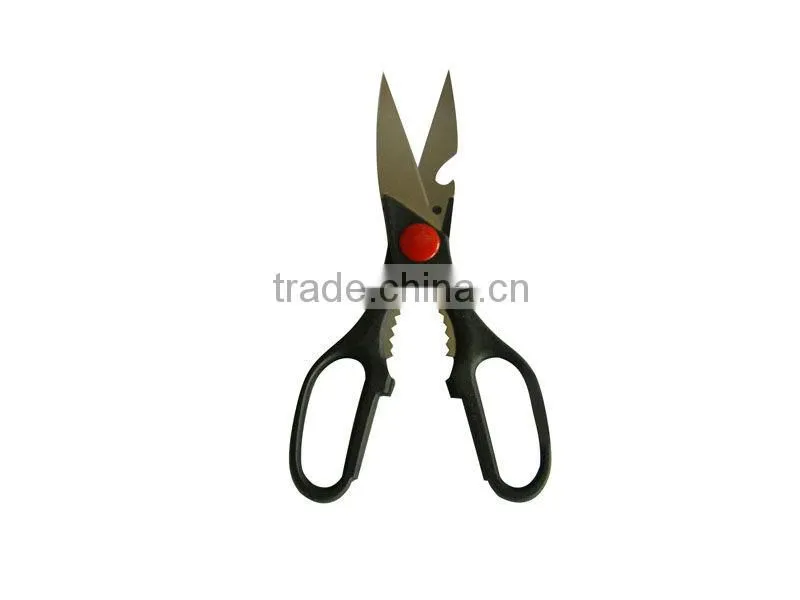 Metal scissor with plastic handle