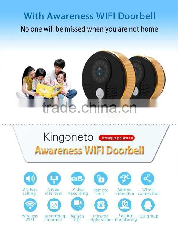 Hot sale Alibaba China supplier Intelligent Awareness Wifi doorbell with Motion sensor(Android and IOS)